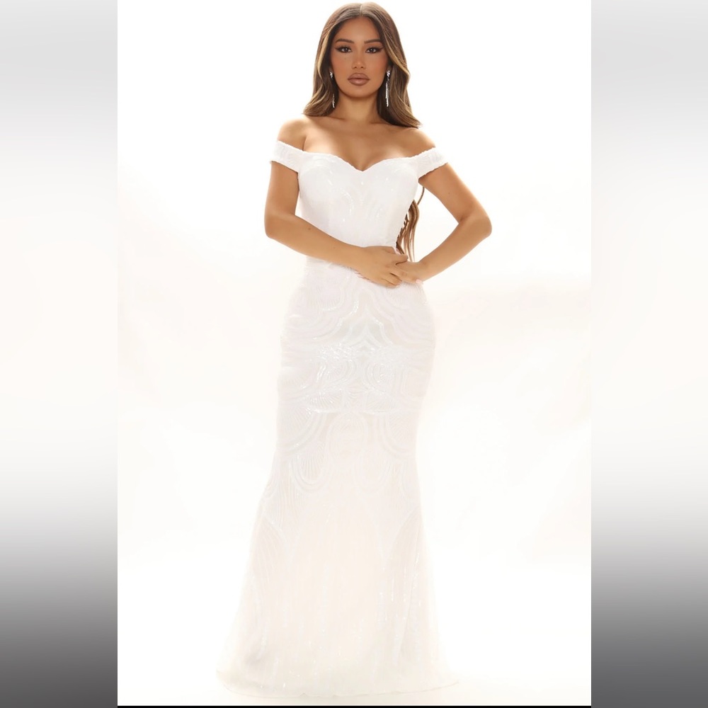 White sequin dress size M- brand new never worn